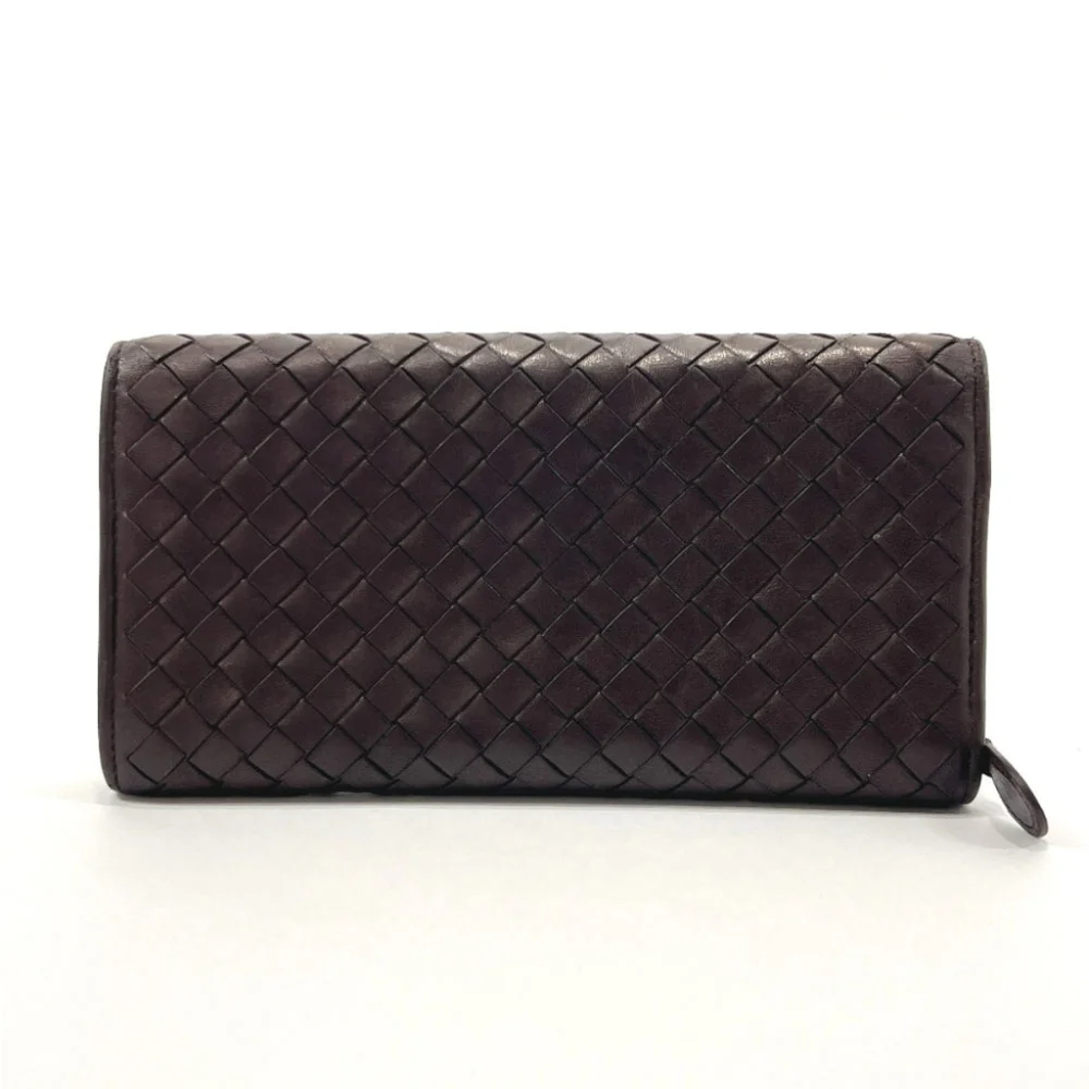 In like New Condition BOTTEGAVENETA PURSE 150509 INTRECCIATO LEATHER BROWN MENS